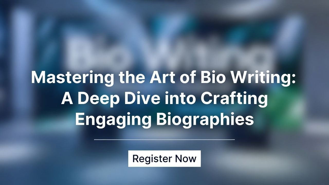 Mastering the Art of Bio Writing: A Deep Dive into Crafting Engaging Biographies