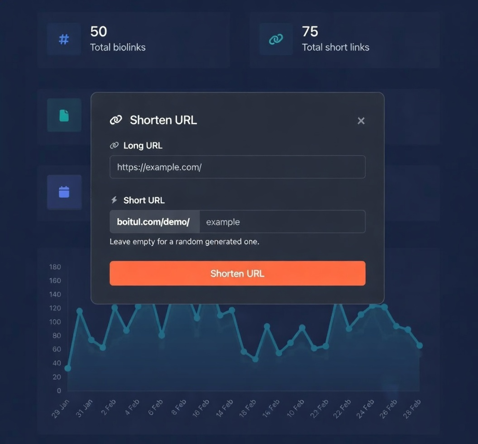 Screenshot of the app short URL editing page